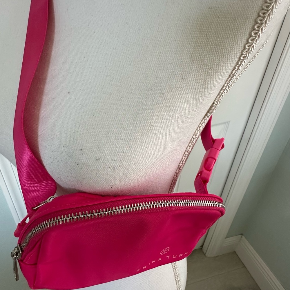 Trina Turk Pink Belt Bag with Zippered Closure - Picture 3 of 11